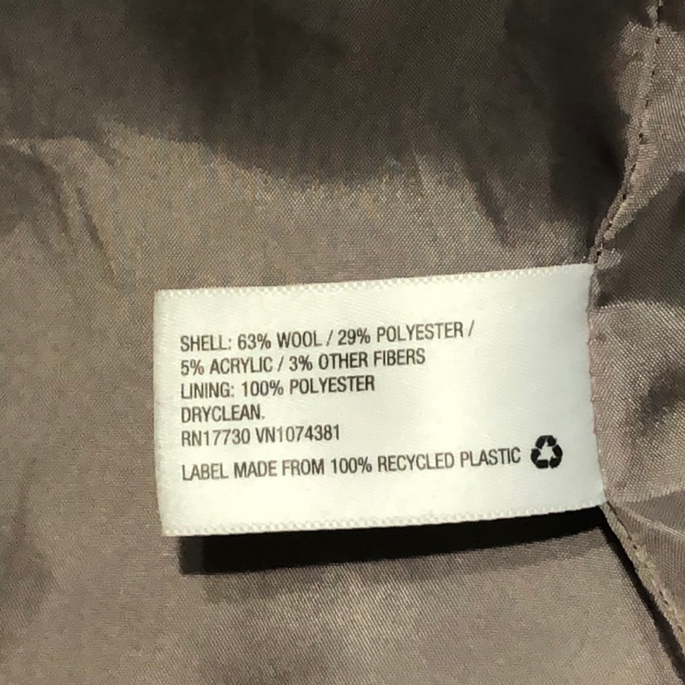 Merona Wool Blend Taupe Tie Coat - Picture 8 of 8